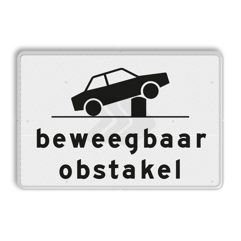 OB - ONDERBORDEN - verkeersbord-rvv-ob627-onderbord-beweegbaar-obstakel