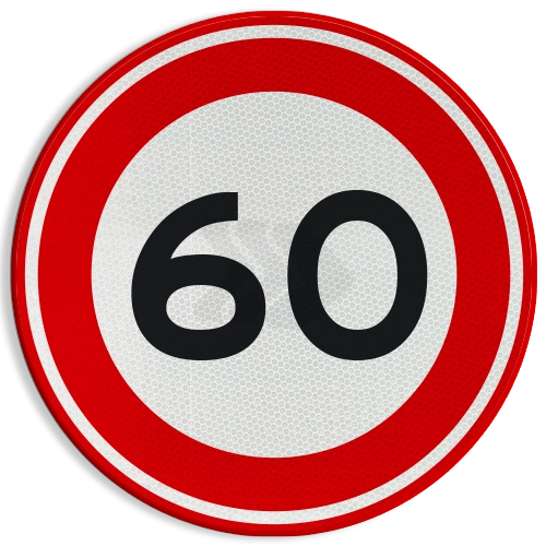 SNELHEIDSBORDEN - verkeersbord-rvv-snelheid-60-kmh
