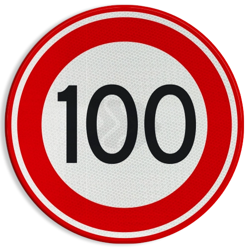 SNELHEIDSBORDEN - verkeersbord-snelheid-100-kmh