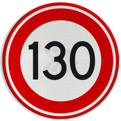SNELHEIDSBORDEN - verkeersbord-snelheid-130-kmh