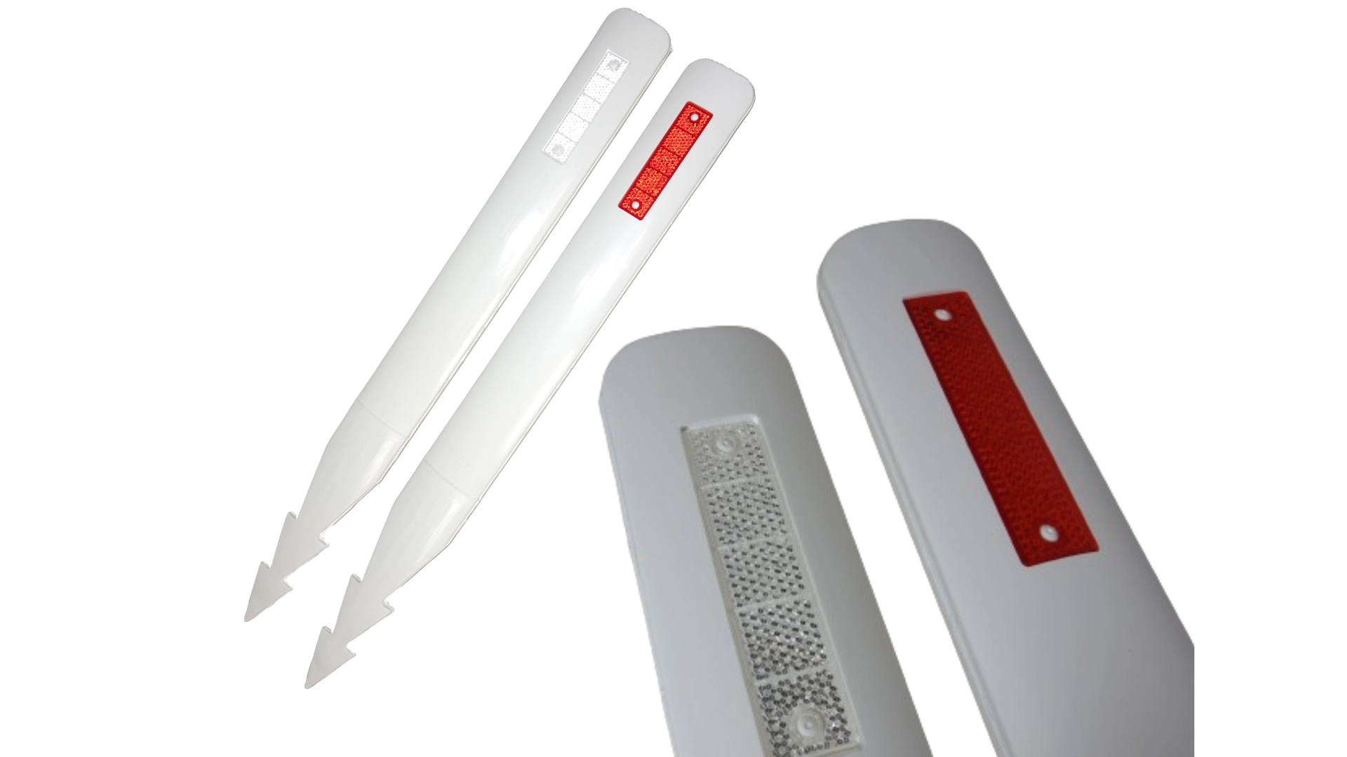 Bermpalen - bermpaal-bermpaaltje-kunststof-harpoon-met-reflectoren-rood-wit-1200x110x50mm