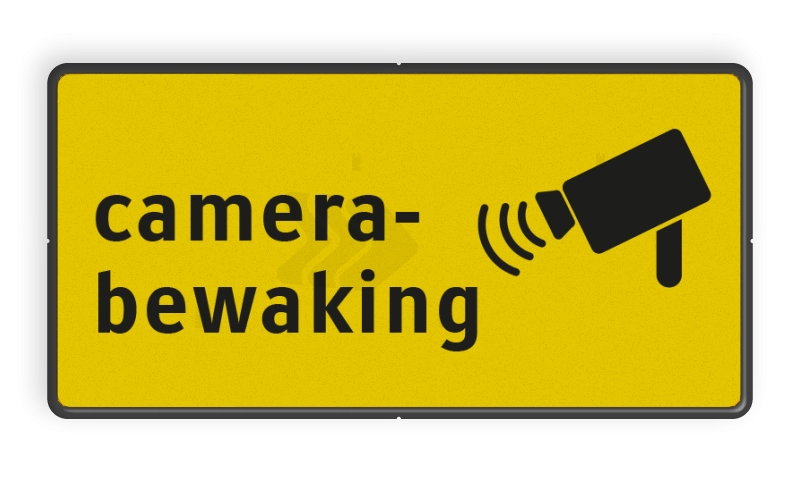 Video en camerabewaking - bord-camerabewaking-reflecterend