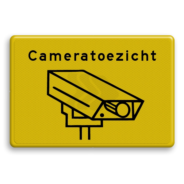 Video en camerabewaking - informatiebord-geelzwart-cameratoezicht-bp04-traffictotaal