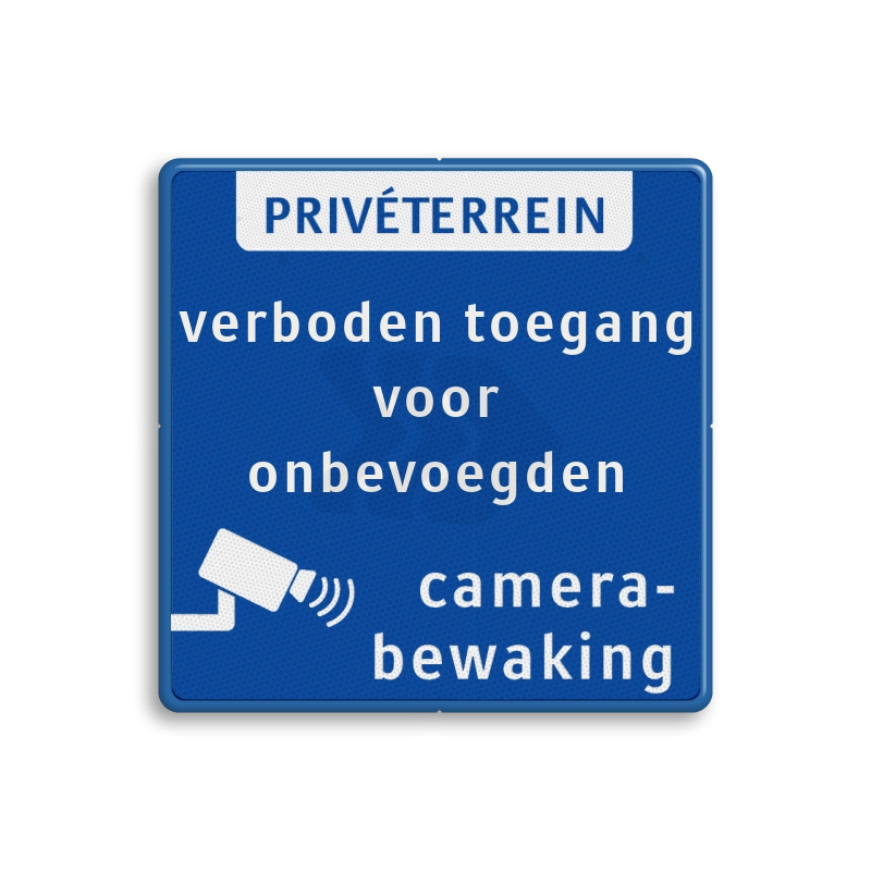 Video en camerabewaking - prive-terrein-bord-met-camerabewaking-en-verboden-toegang