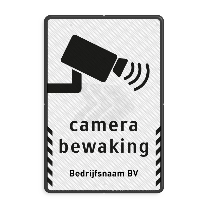 Video en camerabewaking - standaard-bord-camerabewaking-met-bedrijfsnaam