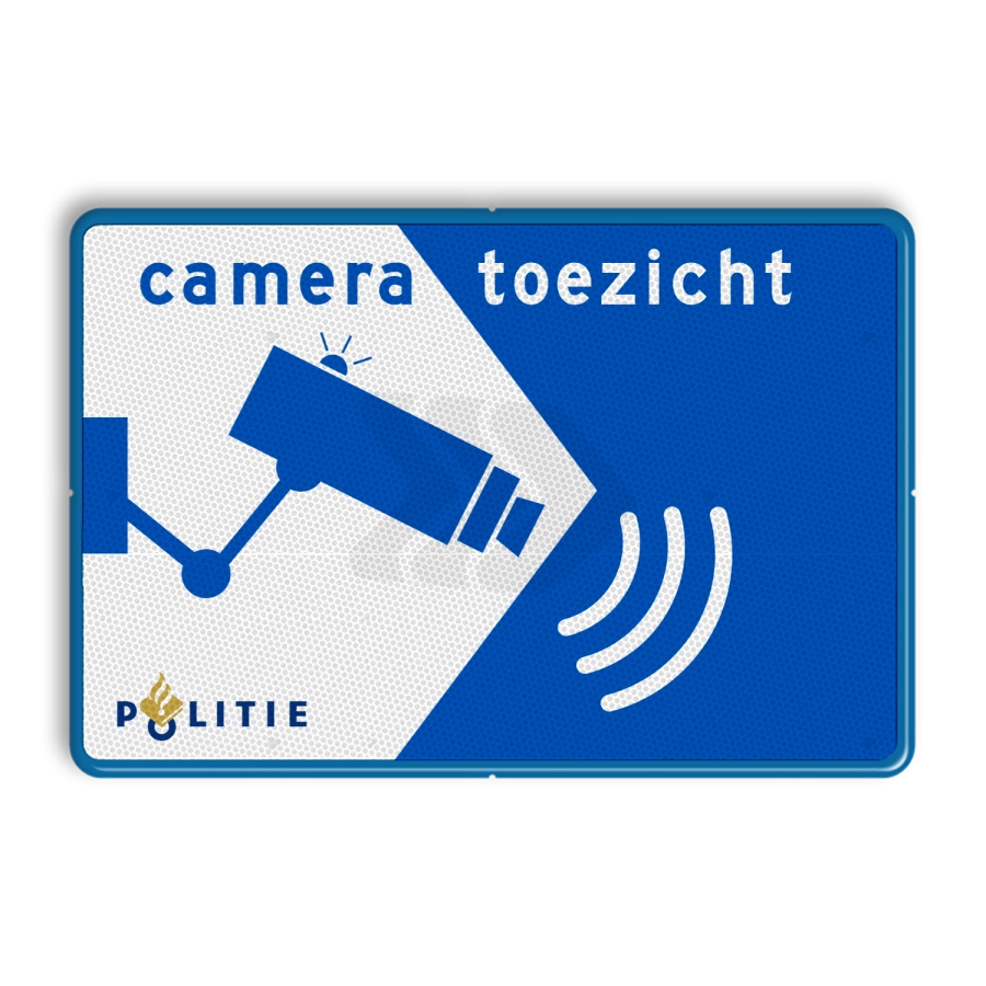 Video en camerabewaking - verkeersbord-cameratoezicht-politie-reflecterend