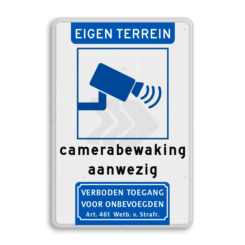 Video en camerabewaking - verkeersbord-eigen-terrein-met-camerabewaking-verboden-toegang