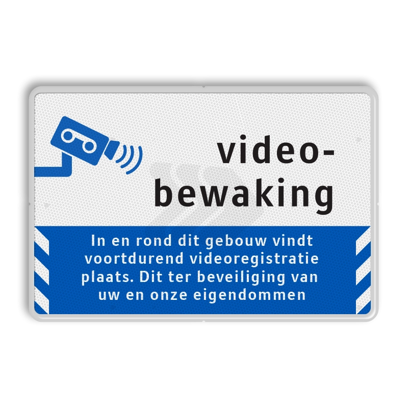 Video en camerabewaking - videobewaking-informatiebord-reflecterend-bp06