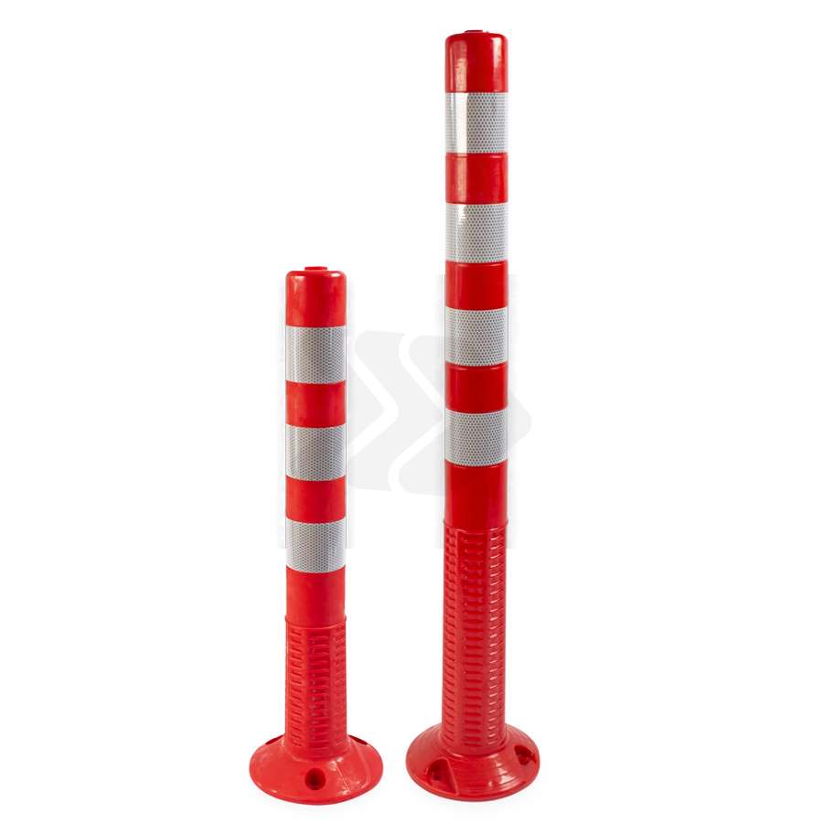 Flexibele afzetpalen - kunststof-flexibele-afzetpaal-rood-wit-80mm-overrijdbaar