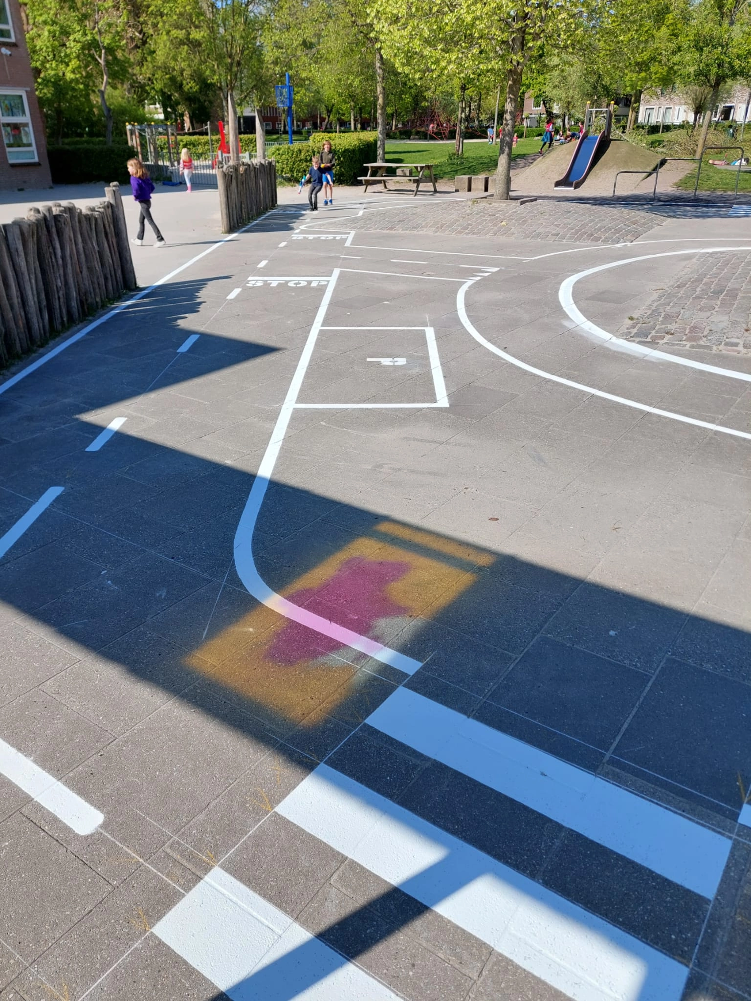 Schoolplein spel markering - belijning-wegmarkering-verkeerspleinen