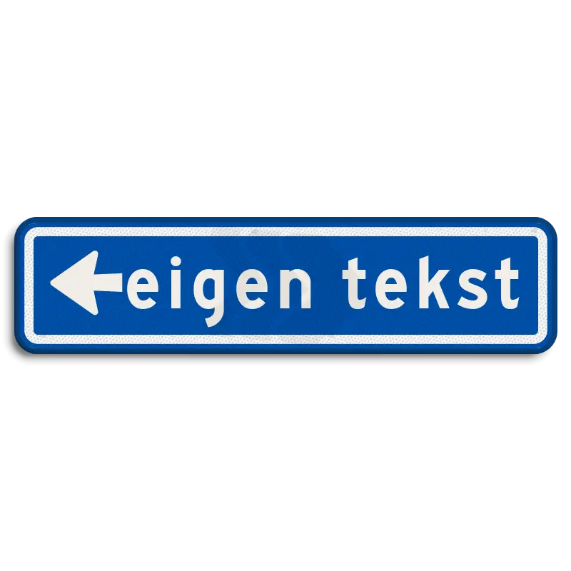 Straatnaamborden - straatnaambord pijl naar links bestellen traffictotaal.nl