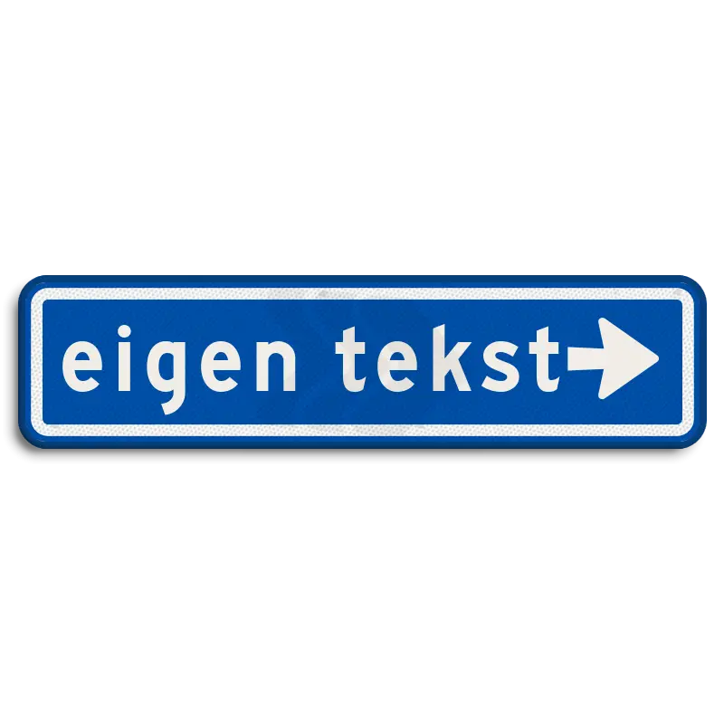 Straatnaamborden - straatnaambord pijl naar rechts bestellen traffictotaal.nl