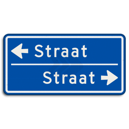 Straatnaambord - straatnaambord-10-karakters-600x300-mm-2-regelig-met-pijl-nen-1772-Traffictotaal.nl
