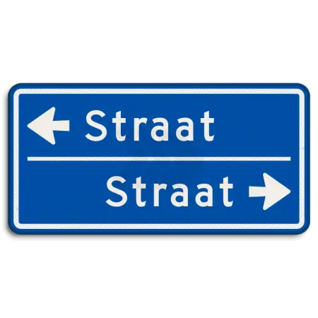Straatnaamborden - straatnaambord-10-karakters-600x300-mm-2-regelig-met-pijl-nen-1772-Traffictotaal.nl