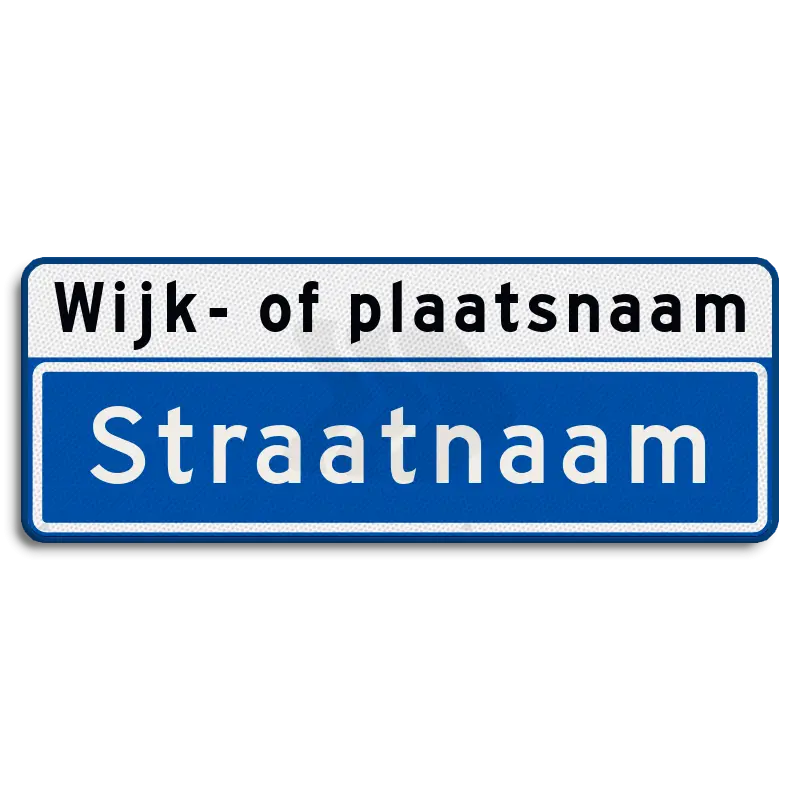 Straatnaamborden - straatnaambord-11-karakters-800x300mm-wijk-of-plaatsnaam-nen-1772-Traffictotaal.nl