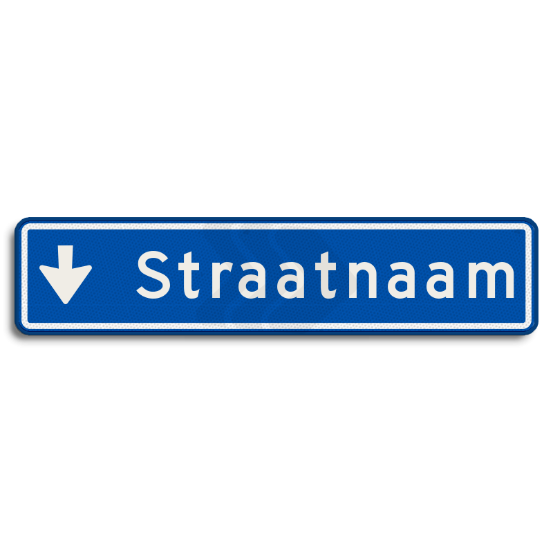 Straatnaambord - straatnaambord-12-karakters-900x200-mm-pijlnaarbeneden-nen-1772-Traffictotaal.nl