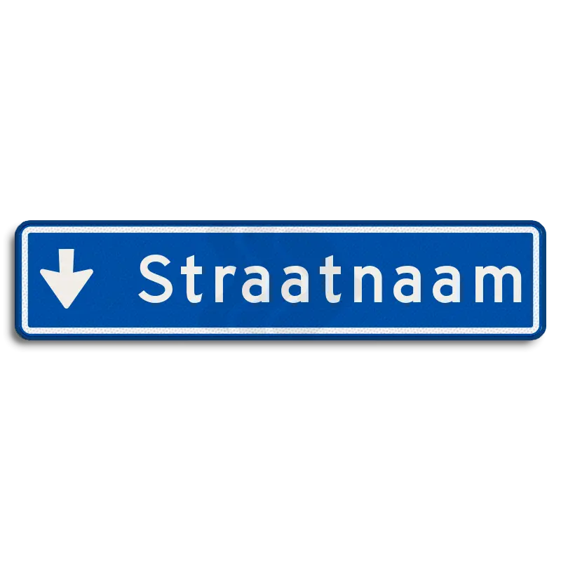 Straatnaamborden - straatnaambord-12-karakters-900x200-mm-pijlnaarbeneden-nen-1772-Traffictotaal.nl