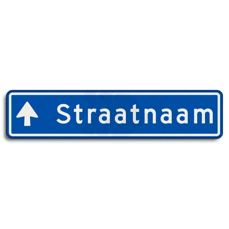 Straatnaamborden - straatnaambord-12-karakters-900x200-mm-pijlnaarboven-nen-1772-Traffictotaal.nl