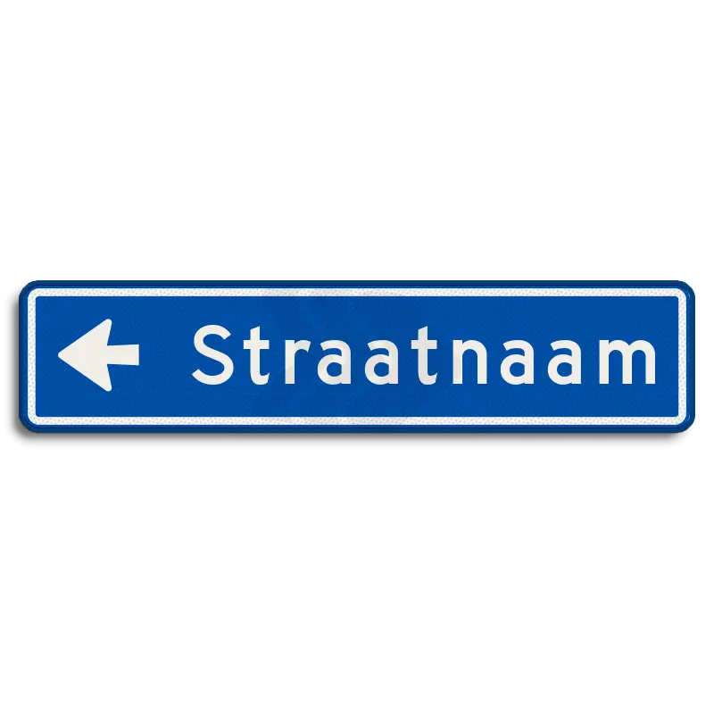 Straatnaamborden - straatnaambord-12-karakters-900x200-mm-pijlnaarlinks-nen-1772-Traffictotaal.nl