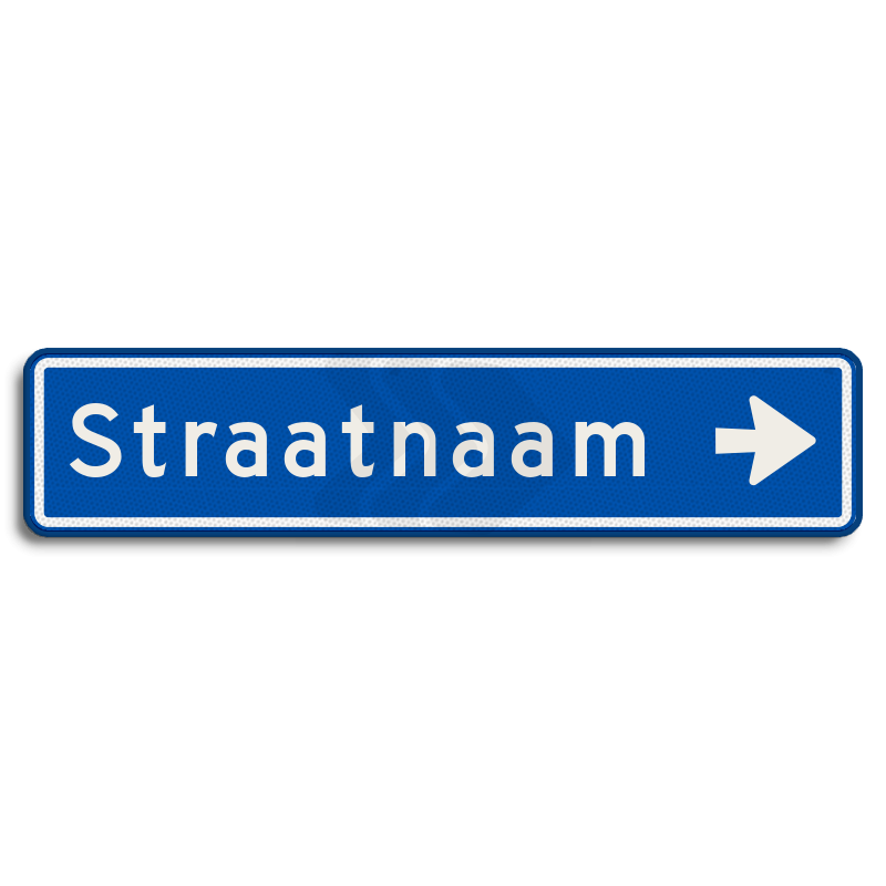 Straatnaambord - straatnaambord-12-karakters-900x200-mm-pijlnaarrechts-nen-1772-Traffictotaal.nl