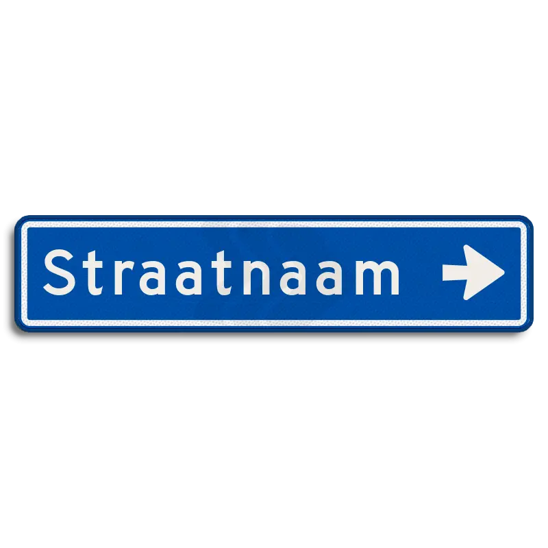Straatnaamborden - straatnaambord-12-karakters-900x200-mm-pijlnaarrechts-nen-1772-Traffictotaal.nl