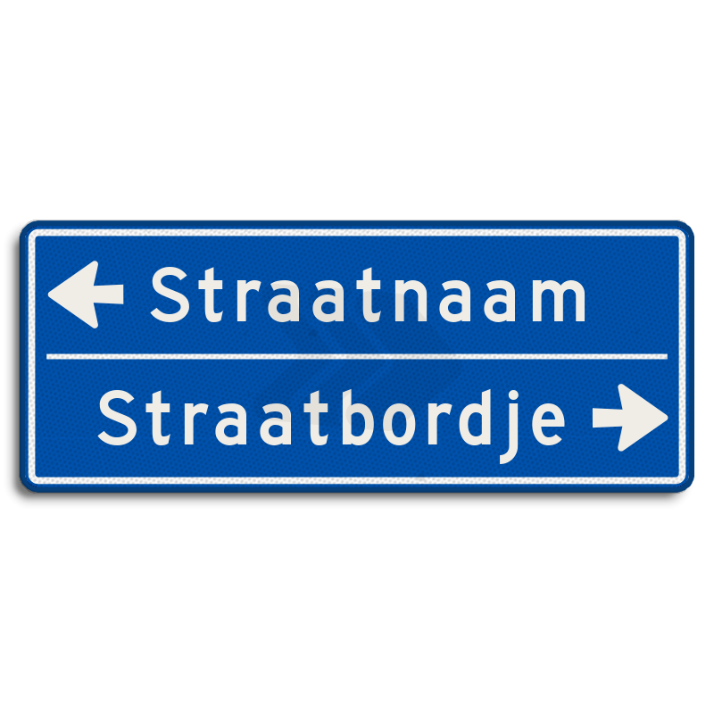 Straatnaambord - straatnaambord-14-karakters-1000x400-mm-2-regelig-met-pijl-nen-1772-Traffictotaal.nl