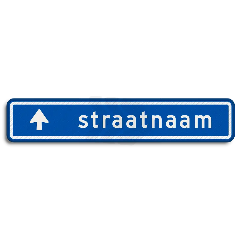 Straatnaamborden - straatnaambord-14-karakters-800x150-mm-met-pijl-naar-boven-nen-1772-Traffictotaal