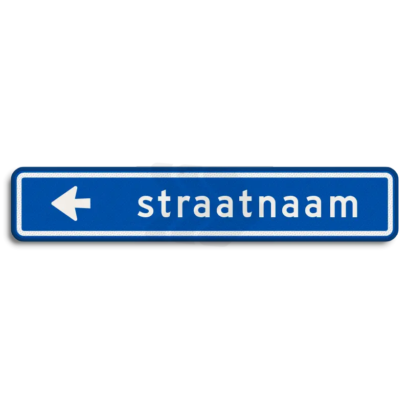 Straatnaamborden - straatnaambord-14-karakters-800x150-mm-met-pijl-naar-links-nen-1772-Traffictotaal