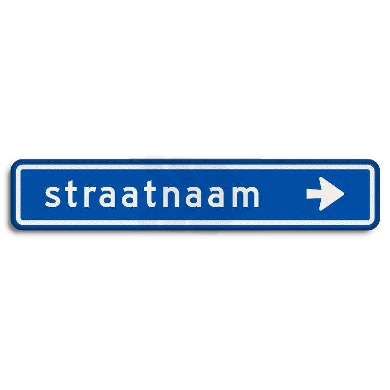Straatnaamborden - straatnaambord-14-karakters-800x150-mm-met-pijl-naar-rechts-nen-1772-Traffictotaal