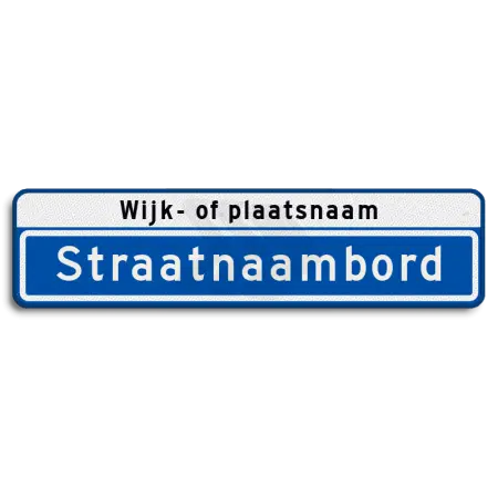 Straatnaamborden - straatnaambord-14-karakters-800x200-mm-met-wijk-of-plaatsnaam-nen-1772-Traffictotaal.nl