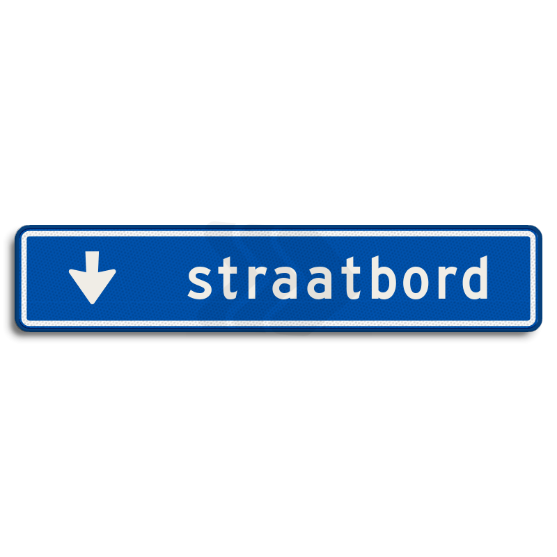 Straatnaambord - straatnaambord-14-karakters-900x200-mm-pijlnaarbeneden-nen-1772-Traffictotaal.nl