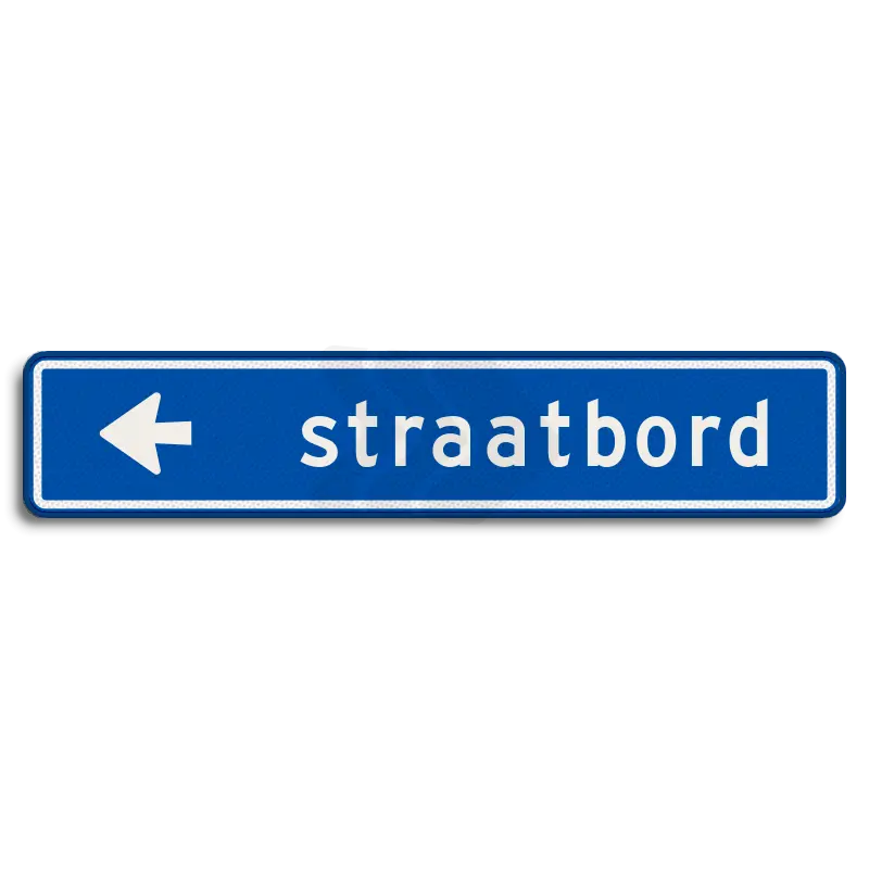 Straatnaamborden - straatnaambord-14-karakters-900x200-mm-pijlnaarlinks-nen-1772-Traffictotaal.nl