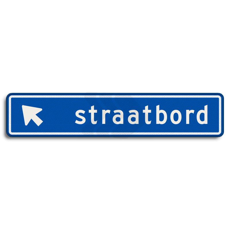 Straatnaambord - straatnaambord-14-karakters-900x200-mm-pijlnaarlinksboven-nen-1772-Traffictotaal.nl