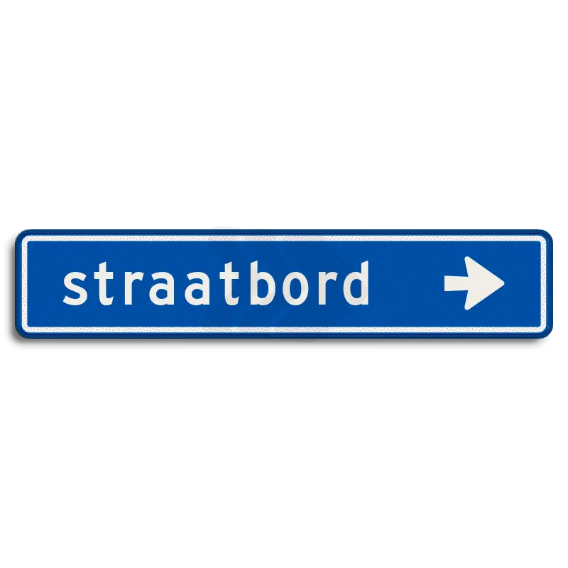 Straatnaamborden - straatnaambord-14-karakters-900x200-mm-pijlnaarrechts-nen-1772-Traffictotaal.nl