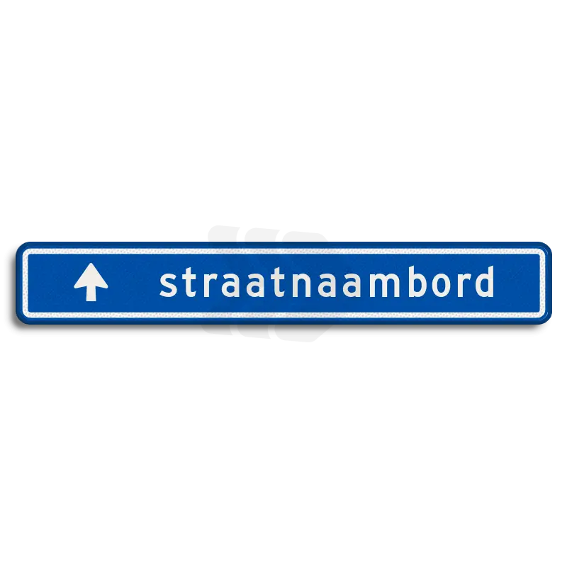 Straatnaamborden - straatnaambord-18-karakters-1000x150-mm-met-pijl naar boven-nen-1772-Traffictotaal.nl
