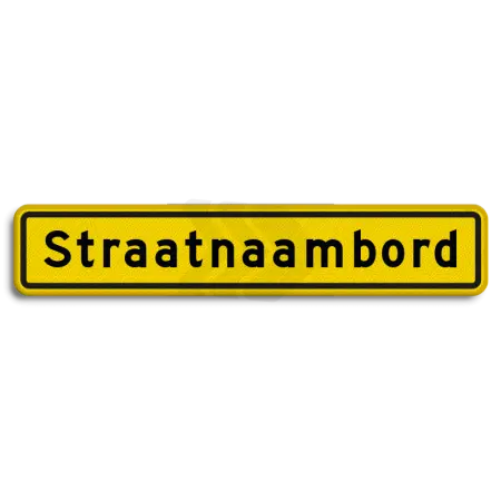 Straatnaamborden - straatnaambord-geel-14-karakters-800x150mm-Traffictotaal.nl