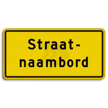 Straatnaambord - straatnaambord-geel-20-karakters-600x300-mm-2-regelig-nen-1772-Traffictotaal.nl