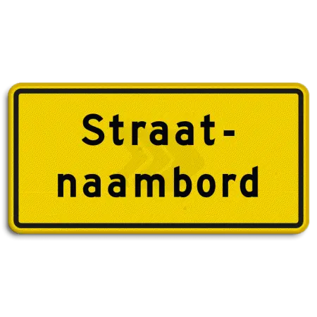 Straatnaamborden - straatnaambord-geel-20-karakters-600x300-mm-2-regelig-nen-1772-Traffictotaal.nl