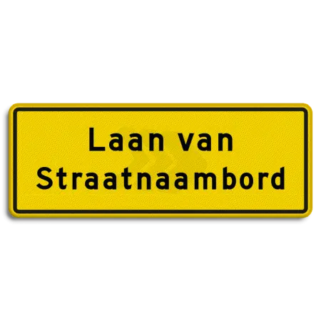 Straatnaamborden - straatnaambord-geel-28-karakters-800x300-mm-2-regelig-nen-1772-Traffictotaal.nl