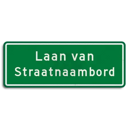 Straatnaamborden - straatnaambord-groen-28-karakters-800x300-mm-2-regelig-nen-1772-Traffictotaal.nl
