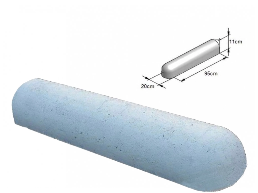 Varkensruggen - varkensrug-beton-1-kant-rond-en-1-kant-recht-wit-afmeting