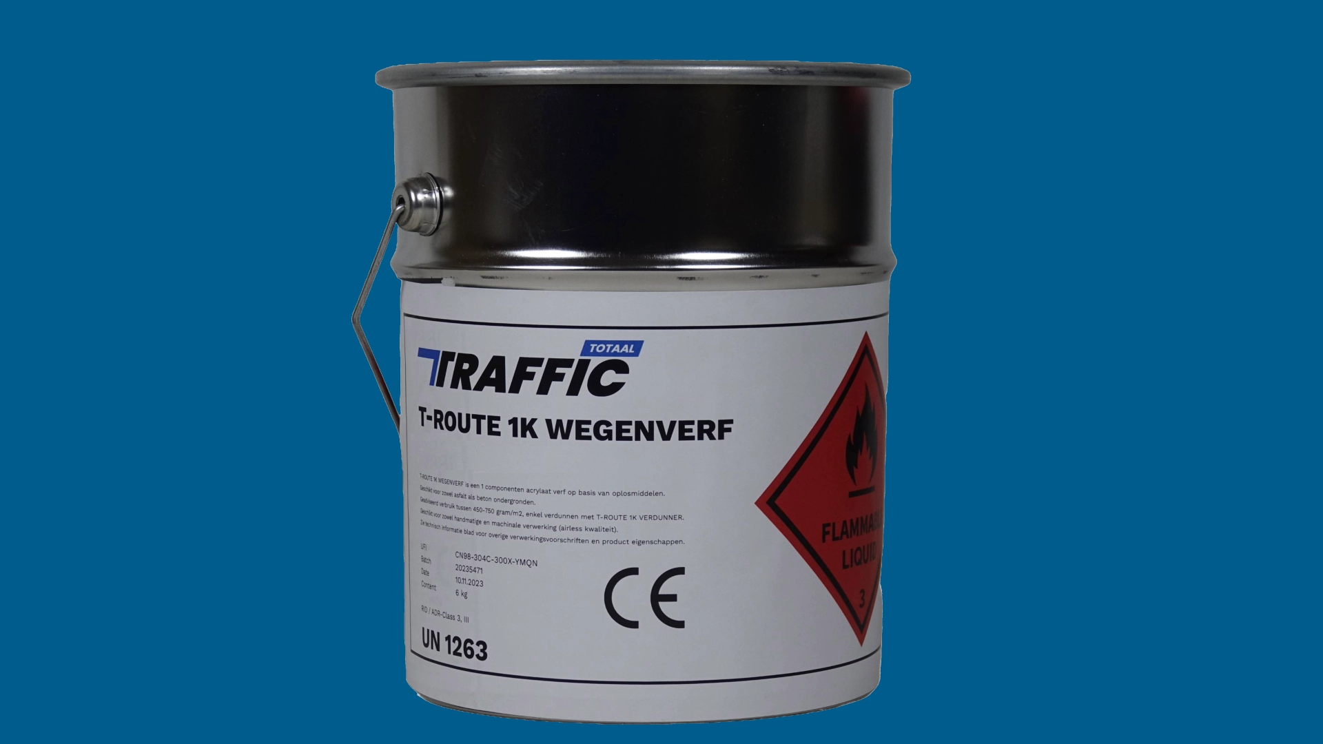 Wegenverf 6 KG - wegenverf-blik-6kg-traffictotaal-blauw-ral5017