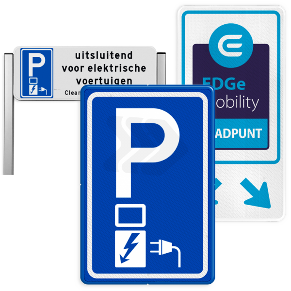 Parkeerbord-elektrische-parkeervak-verkeersbord-Traffictotaal.nl