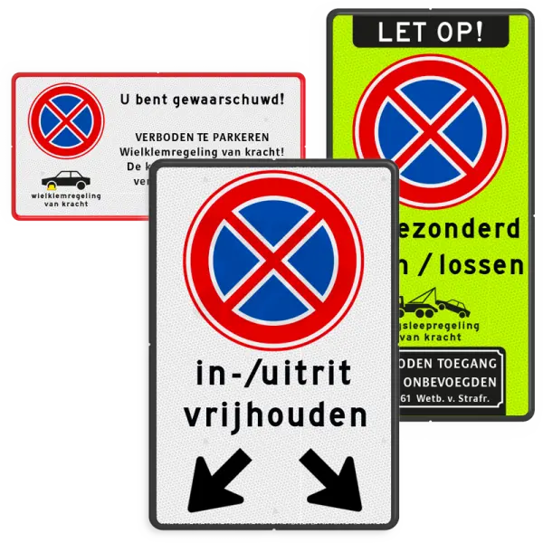 Verkeersbord stilstaan verboden Traffictotaal.nl